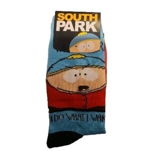 South Park Bioworld Comedy  Eric Cartman Mens Pair Of Crew Socks Fits 8-12